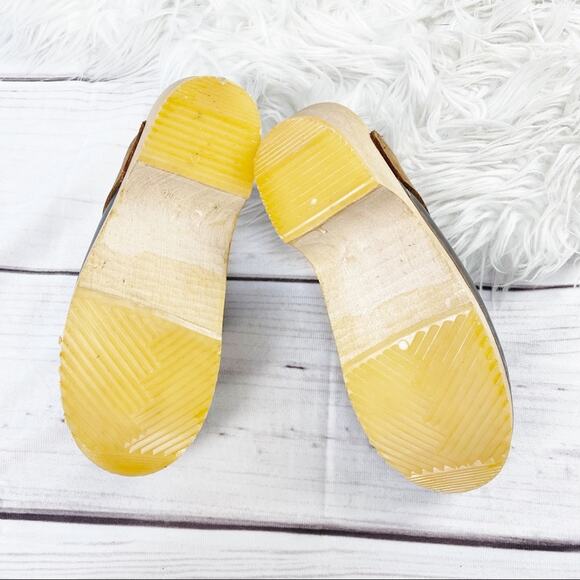 🆕 Anna by The Swedish Clogs Inc Brown Leather Clogs Mules Size 37 - Picture 4 of 6